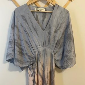 Vintage Havana blue and pink tie dye maxi dress